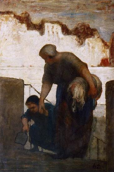 Honore  Daumier The Washerwoman Sweden oil painting art